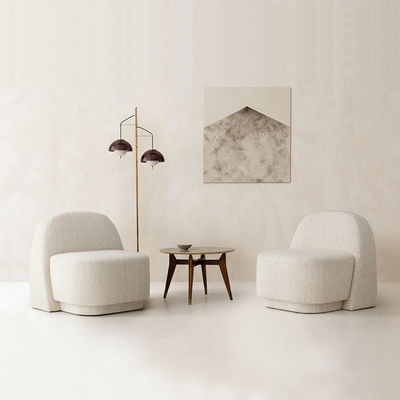 Fabric Leisure Chair White Fabric Leisure Chair With Backrest