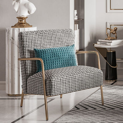 ODM Reclining Fabric Sofa Chair Nordic Luxury Thousand Bird Lattice